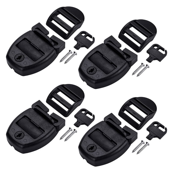 Bobasndm 4 Sets Spa Hot Tub Cover Clips Latch Replacement Kit,Hot Tub Cover Latches Clip Lock for Cover Straps with Keys,Hardware Accessories for Spa Cover Straps