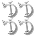 thumbnail image 4 of Aluminum Alloy Stage Lighting Clamps Silver 4Pcs 4.7x3.3in For Professional Users, 4 of 9