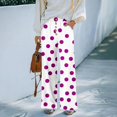thumbnail image 4 of kaondbfi Fashion Casual Women's Wide Leg Pants High Elastic Waisted Pants Trousers with Pockets Summer Casual Pants for Women, 4 of 7