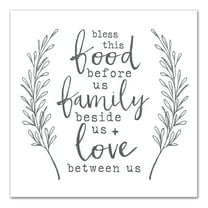 Creative Products Bless This Food Family and Love 12x12 Canvas Wall Art