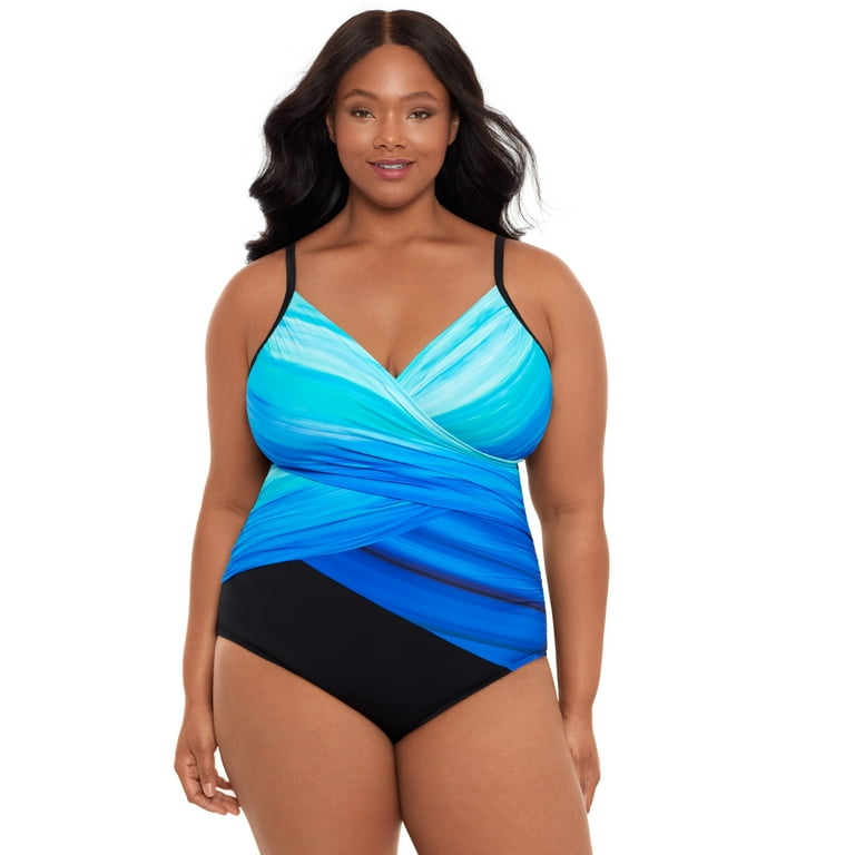 Embrace Your Curves™ By Miracle Brands® Women's and Women's Plus Makenna One  Piece Swimsuit 