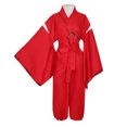 thumbnail image 2 of Disfraces de Anime para niños y niñas, conjuntos de Kimono de Inuyasha Kikyo, uniforme, vestido de carnaval de Halloween, trajes de fiesta, 2 of 4