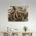 thumbnail image 2 of Creowell Octopus Pirate Ship Fantasy Art Wall Tapestry 100% Polyester 40x30in, 2 of 6