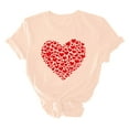thumbnail image 7 of VKOYWKM T Shirts for Women Valentines Day Shirts Cute Heart Print Short Sleeve T-Shirts Valentine Tops Holiday Crew Neck Valentines Day Heart Shirts, 7 of 7