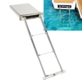 thumbnail image 3 of Boat Ladder,  Boat Foldable 3 Steps Ladder,  Adjustable  316 Stainless Steel  Telescopic Hidden Box Stern Mount Ladder, 3 of 8