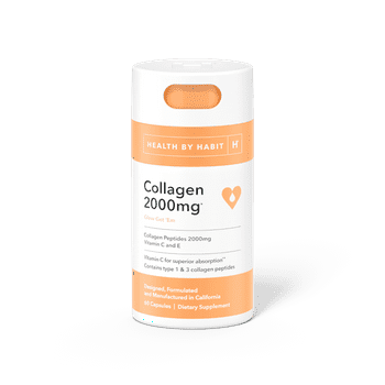 Health By Habit Collagen Supplement, Collagen Peptides 2000mg, 60 Capsules