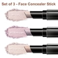 thumbnail image 2 of Concealer Stick, Makeup Multi-Use Highlighter Stick for Face, Professional Makeup Kit for All Skin 3PCS, 2 of 6