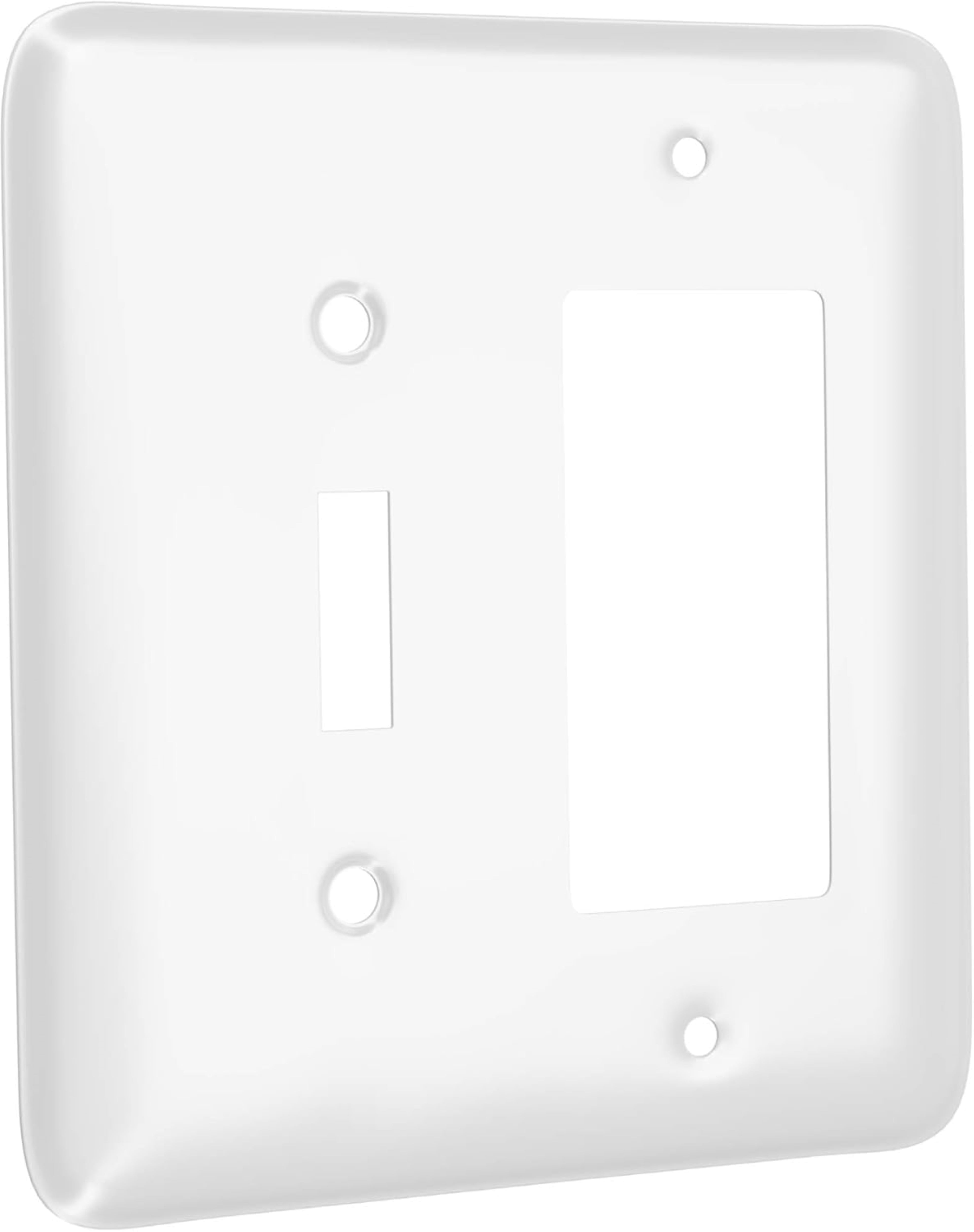 Leviton 2-Gang Combination Wall Plate, Ivory - 1 Duplex Outlet & 1 Blank (Midway Size)