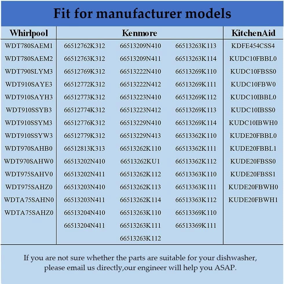 Aniceparthy 20Pcs Upgraded W10712395 Dishwasher Upper Rack Adjuster Kit Fir for Whirlpool Kenmore Dishwasher Top Rack Parts Replaces W10350375 PS10065979 AP5957560