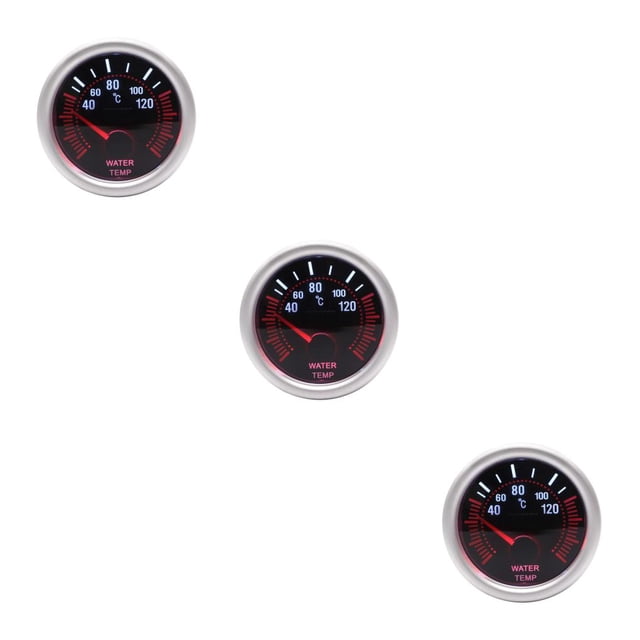 Kenally Carcasa gris, 52mm, Universal, 12V, LED, lente de humo, 40 ~ 120 grados, medidor de temperatura del agua, medidor de coche Type1