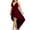 Red #01, variant on Nmnitkp Fall Wedding Guest Dresses for Women Show Off Your Figure Solid Color Women's Plus Size Sleeveless Round Neck Front Split Long Maxi Wrap Dress
