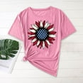 thumbnail image 2 of DDAPJ pyju American Flag T Shirts for Women 4th of July Shirts Trendy Summer Short Sleeve Patriotic Tee Tops Prime Sales Pink S, 2 of 5