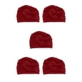thumbnail image 2 of mmirethe Bonnet de Nuit en Coton Doux et Extensible pour la Perte de Cheveux Rouge Violacé 56-58cm 5Set, 2 of 6