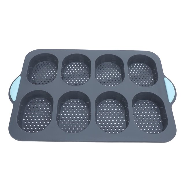 Silicone French Bread Baking Pan Nonstick Perforated Cake Pan Heat with Anti Slip Handles Bread Pan for Baking Silicone Bread Pan French Bread Loaf Pan Nonstick Bread Pan Cake