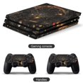 thumbnail image 2 of Decal Skin for PS4 Slim / PS4 Pro / PS4, Whole Body Vinyl Sticker Cover for Playstation 4 Console and Controller (Retro Vintage Galaxy System Map), 2 of 5