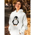 thumbnail image 2 of A Cute Penguin Hoodie Women -SPIdeals Designs, Female x-Large, 2 of 4