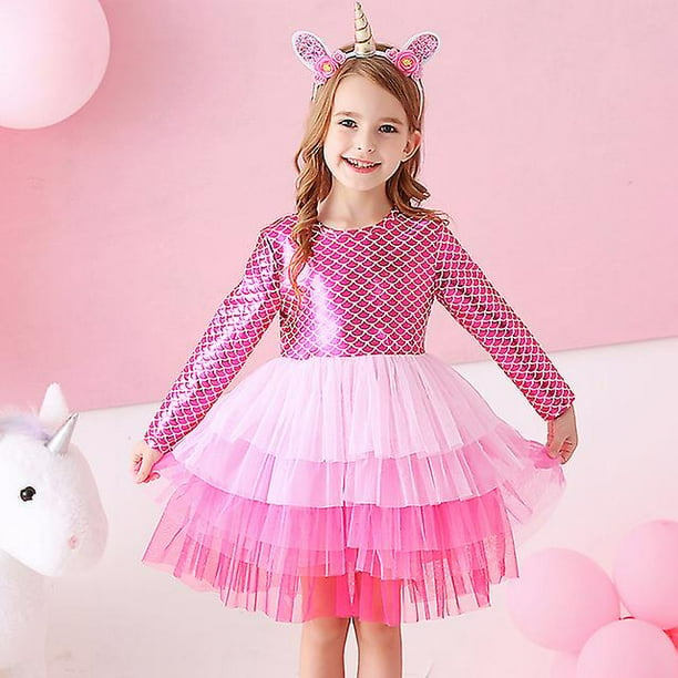 Kids Tutu Dress For Girls Long Sleeve Party Prom Mermaid Dresses Toddlers Kids Princess Dress Walmart