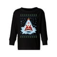 thumbnail image 1 of Awkward Styles Toddler Christmas Sweater Long Sleeve Toddler Christmas Shirt for Boys Girls Santa in Shark Sweater, 1 of 4