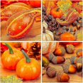 thumbnail image 3 of Juego de 128 minicalabazas artificiales para Halloween, decoración de bellotas, piñas y hojas de arce, bellotas de otoño., 3 of 5