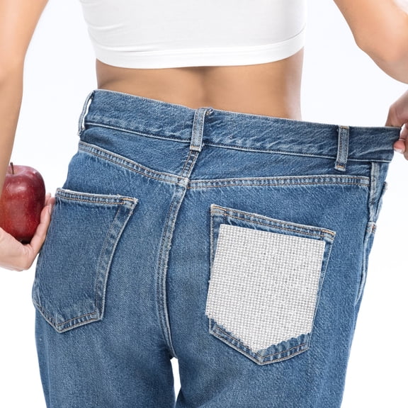 HOOWIFFY 5Pcs Crystal Rhinestone Iron on Patches for Clothing Decoration and Fabric Accents