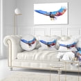thumbnail image 3 of Designart Eagle Double Exposure Illustration - Animal Throw Pillow - 12x20, 3 of 5