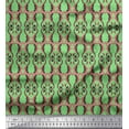 thumbnail image 1 of Soimoi Green Modal Satin Fabric Filigree Damask Fabric Prints By Yard 42 Inch Wide, 1 of 3