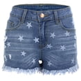 thumbnail image 7 of TAIAOJING Jean Shorts For Women High Waisted Sexy Star Print High Waist Jeans Button Pocket Slim Tassel Shorts Pants Casual Summer Shorts, 7 of 7
