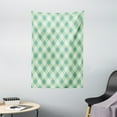 thumbnail image 1 of Mint Tapestry, Old Fashion Striped Pattern with Geometrical Details Checkered Simple Tile, Wall Hanging for Bedroom Living Room Dorm Decor, 40W X 60L Inches, Mint Green Pale Green, by Ambesonne, 1 of 2