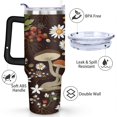 thumbnail image 3 of Mushroom 40 Oz Tumbler with Handle Lid and Straw, Stainless Steel Double Walled Vacuum Insulated Cup, Cute Anniversary Wedding Birthday Gifts Tumbler for Women Men Friends Outdoor Indoor, 3 of 7