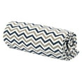 Navy and Gray Chevron Flannel Swaddle Blanket