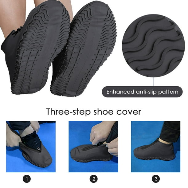 Paire Couvre Chaussures Silicone Imperméable & Anti-Dérapant