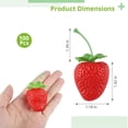 thumbnail image 5 of 100Pcs Artificial Strawberries, 2.76" Faux Plastic Red Strawberry Decorations, Lifelike Strawberry Simulations, Realistic Fruit Props for Party, Photography, Fake Strawberries for Decor, 5 of 6