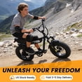 thumbnail image 2 of ESKUTE Electric Fat Tire E-Bike for Adults & Teens – 750W Motor (1500W Peak), 28MPH, 48V 13Ah Battery, 16"x4" All-Terrain, 7-Speed, Front Suspension , Black, 2 of 8