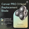 thumbnail image 2 of Carver PRO 3 Head compatible Blades | Electric Shaver compatible Heads_Perfect Gift, 2 of 5