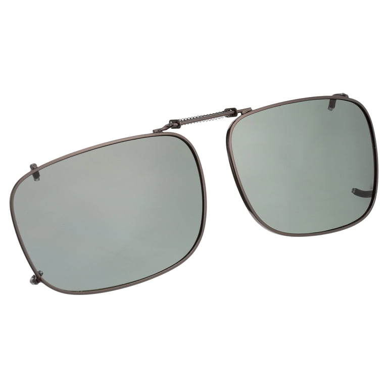 Polar Optics Clip-On Rectangle Sunglasses, Gunmetal photo 4