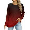 thumbnail image 7 of Topvent Women's Sweatshirts Prints Trendy Crewneck Long Sleeve Shirts Color Block Pullover Tops Comfy, 7 of 7