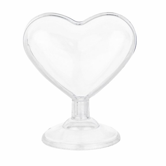 Heart Shaped Acrylic Candy Boxes 24 Pack 3.07"X3.03"X1.76"
