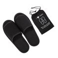 thumbnail image 2 of Travel Open Slippers Portable Folding Slippers Business Trip Slippers For Home Hotel (black), 2 of 3