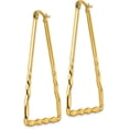 thumbnail image 2 of Chisel Stainless Steel Polished Yellow IP-plated Triangular Hoop Earrings - 54.5mm, 2 of 6