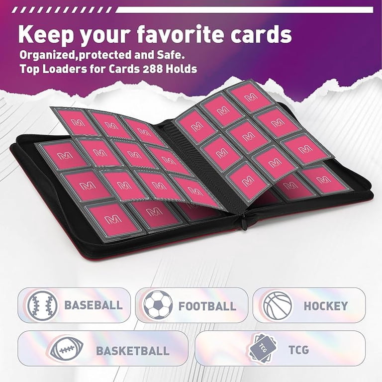best top loader card binder FunGuys Toploader Binder, Trading Storage, 252 9 Pocket Binder, Card Collection for Yugioh, MTG, TCG, Card Folders : Toys & Games duty card binder is designed to hold up to 252 standard Toploader Binder, Holds 360 Top