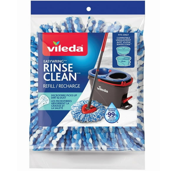 Vileda EasyWring RinseClean Spin Mop Head Replacement, Washable & Reusable, 1 Piece