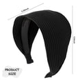 thumbnail image 2 of LinYooLi Hairband, Boho Style Non-slip Wide Headband with Teeth, Fabric Headbands for Women's Hair, Large Head Bands for Women, Black (1 Count Pack of 1), Hair Accessories for Women Girls, 2 of 7