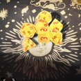 thumbnail image 2 of 7pieces Multi-faceted Dice Set Table Games Party Set Digital Dice Game Props Educational Toys Yellow, 2 of 7