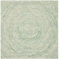 thumbnail image 2 of Safavieh Ikat Collection IKT635A Handmade Ivory and Blue Premium Wool Square Area Rug (8' Square), 2 of 5