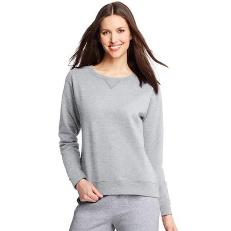 Hanes Womens ComfortSoft EcoSmart Crewneck Sweatshirt, L, Light Steel |  Walmart Canada