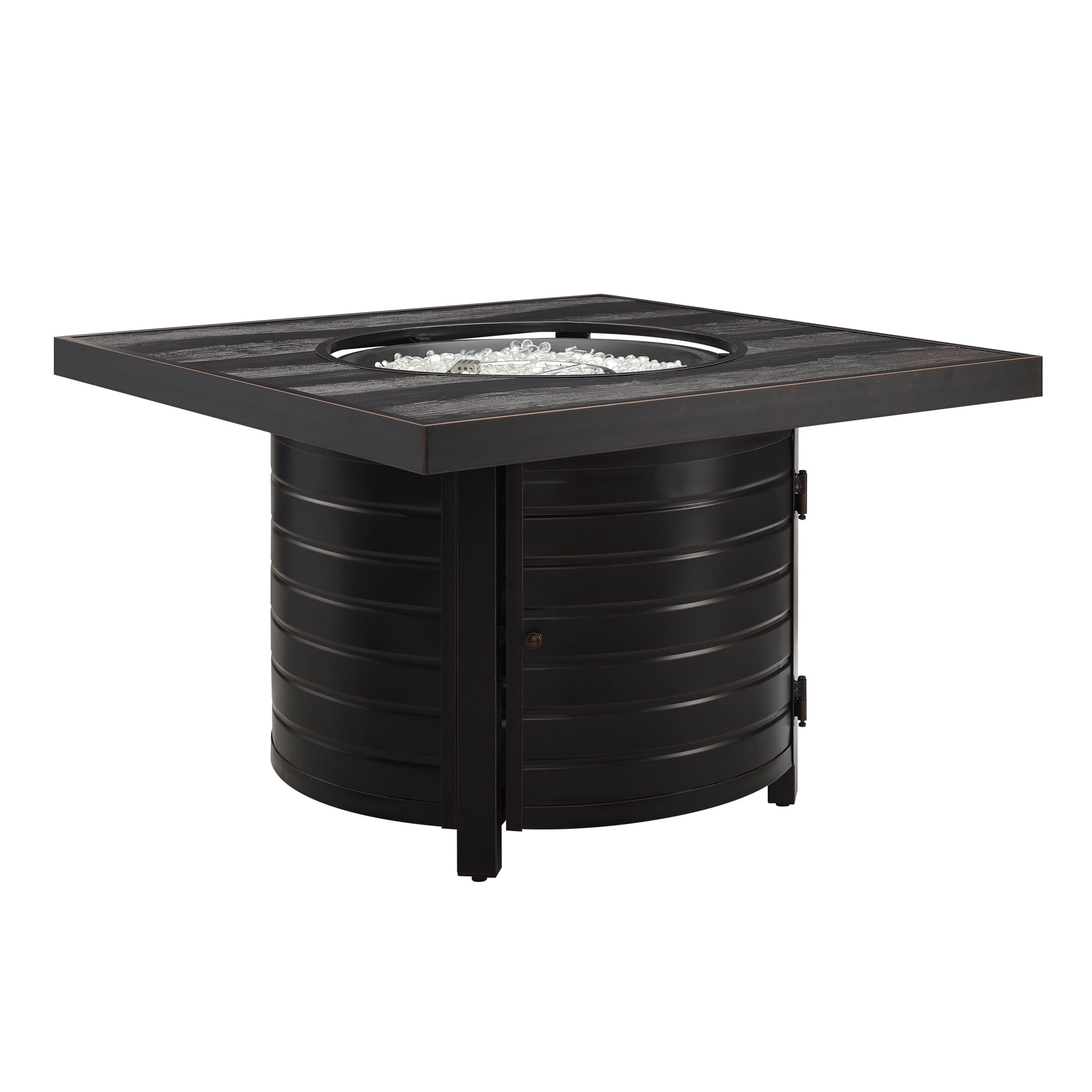 Fire Sense Yorke Square Aluminum Propane Fire Pit
