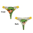 thumbnail image 3 of Balery T-Rex Playing Football Tangas de Algodón para Mujer con Estampado – Ropa Interior Sexy, Transpirable, G-string-XX-Large, 3 of 6