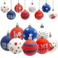 thumbnail image 5 of KOYPTL 24 Pcs 3cm Mini Christmas Ornaments Balls For Christmastree,Memorial Day Decorations Red White And Blue Baubles Hanging Shatterproof Painted Ball For Independence Day Home Party Supplies, 5 of 5