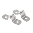 thumbnail image 1 of 2 Pieces Pipe Tube Conduit Stainless Steel Hanger U Strap Clamps Clip as described, 1 of 5