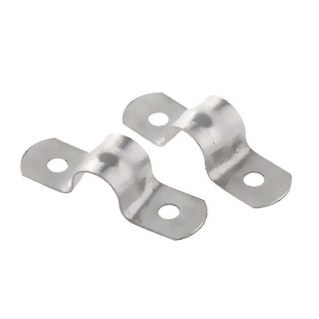2 Pieces Pipe Tube Conduit Stainless Steel Hanger U Strap Clamps Clip as described